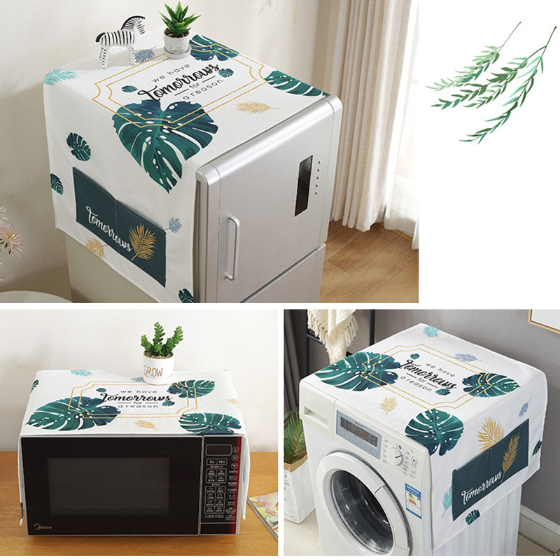 Mūsdienīgs Ziemeļvalstu mikroviļņu putekļu vāks Cepeškrāsns pārsegs Mikroviļņu pārsegs Ledusskapis Protecor mājas dekors ar piekarināmu maisiņu jauks