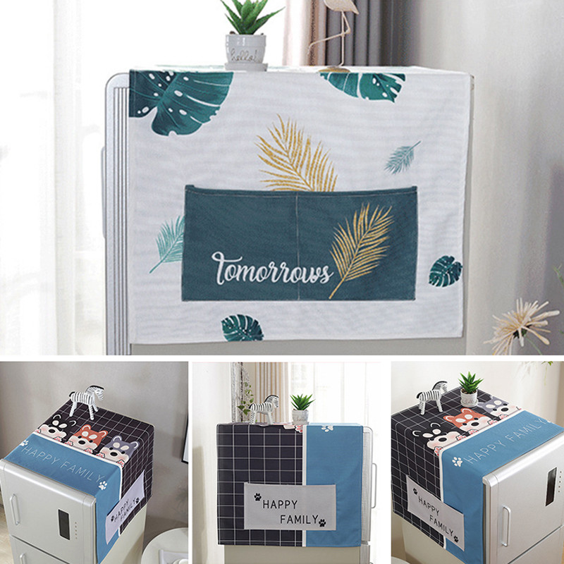 Mūsdienīgs Ziemeļvalstu mikroviļņu putekļu vāks Cepeškrāsns pārsegs Mikroviļņu pārsegs Ledusskapis Protecor mājas dekors ar piekarināmu maisiņu jauks