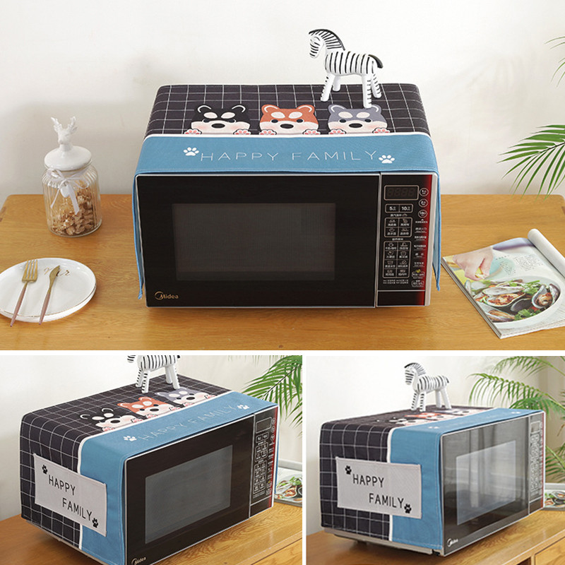 Mūsdienīgs Ziemeļvalstu mikroviļņu putekļu vāks Cepeškrāsns pārsegs Mikroviļņu pārsegs Ledusskapis Protecor mājas dekors ar piekarināmu maisiņu jauks