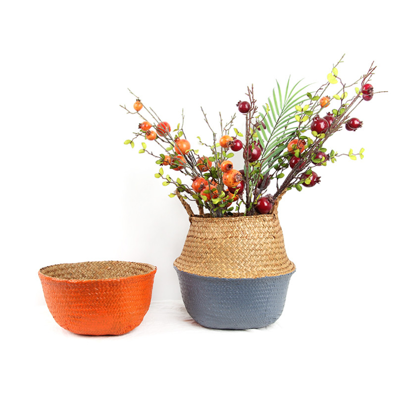 Košara za rublje od morskih algi Košara za prirodno cvijeće Vaza Posuda za cvijeće Lonča za dječju sobu Košara za tripice Dekoracija doma Spremište za igračke