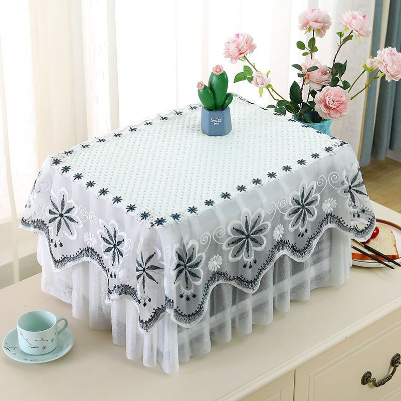 Mikroviļņu krāsns pārsegi viss iekļauts mežģīņu dekoratīvais putekļu pārsegs mājsaimniecības virtuve, eļļas necaurlaidīgs pretapaugšanas ledusskapis universāls