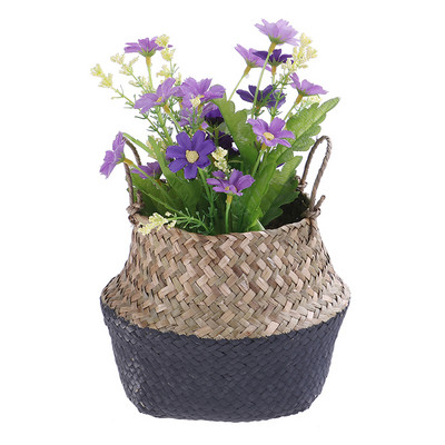 Πλυντήριο άχυρο συνονθύλευμα Wicker Rattan Seagrass Belly Garden Flower Pot Planter Basket 2019 Χειροποίητα καλάθια αποθήκευσης μπαμπού