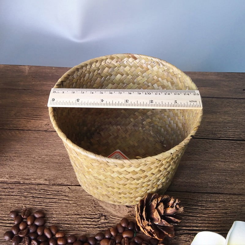 Πλυντήριο άχυρο συνονθύλευμα Wicker Rattan Seagrass Belly Garden Flower Pot Planter Basket 2019 Χειροποίητα καλάθια αποθήκευσης μπαμπού
