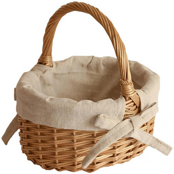 Лека страхотна екологично чиста изискана сватбена кошница Плетена сватбена кошница Носеща за пикник