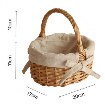 Лека страхотна екологично чиста изискана сватбена кошница Плетена сватбена кошница Носеща за пикник