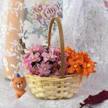 10 τεμ. Μπαμπού υφασμένα καλάθια αποθήκευσης λουλουδιών Θήκες αποθήκευσης καλαθιών Χειροποίητες κούκλες, καλάθια λουλουδιών, δώρα για πάρτι, διακόσμηση σπιτιού