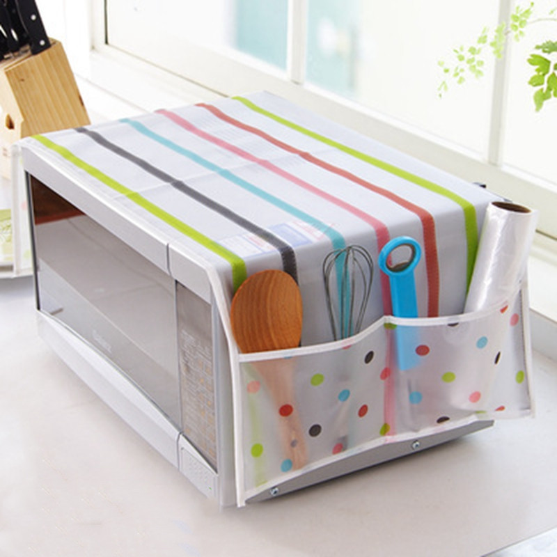 Ūdensnecaurlaidīgs PVC mikroviļņu vāks Eļļas necaurlaidīgs mikroviļņu krāsns putekļu vāks uzglabāšanas maisiņam Virtuves piederumi PVC augšējais vāks Mājas dekors