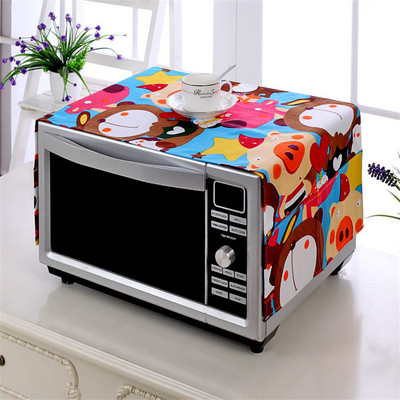 Medvilniniai mikrobangų krosnelės dangčiai Mikrobangų krosnelės dangtelis nuo dulkių Skrudintuvo dangtis Mikrobangų krosnelės gaubtas Mikrobangų rankšluostis su 2 maišeliais