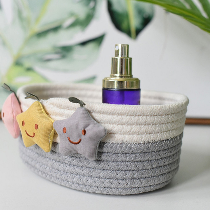 Daugiafunkcinis Star Desktop Mažas krepšelis Virvelė Krepšeliai Vonios Drabužiai Darželio Žaislai Kūdikiams Vaikams Medvilninės austinės krepšelių dėžės