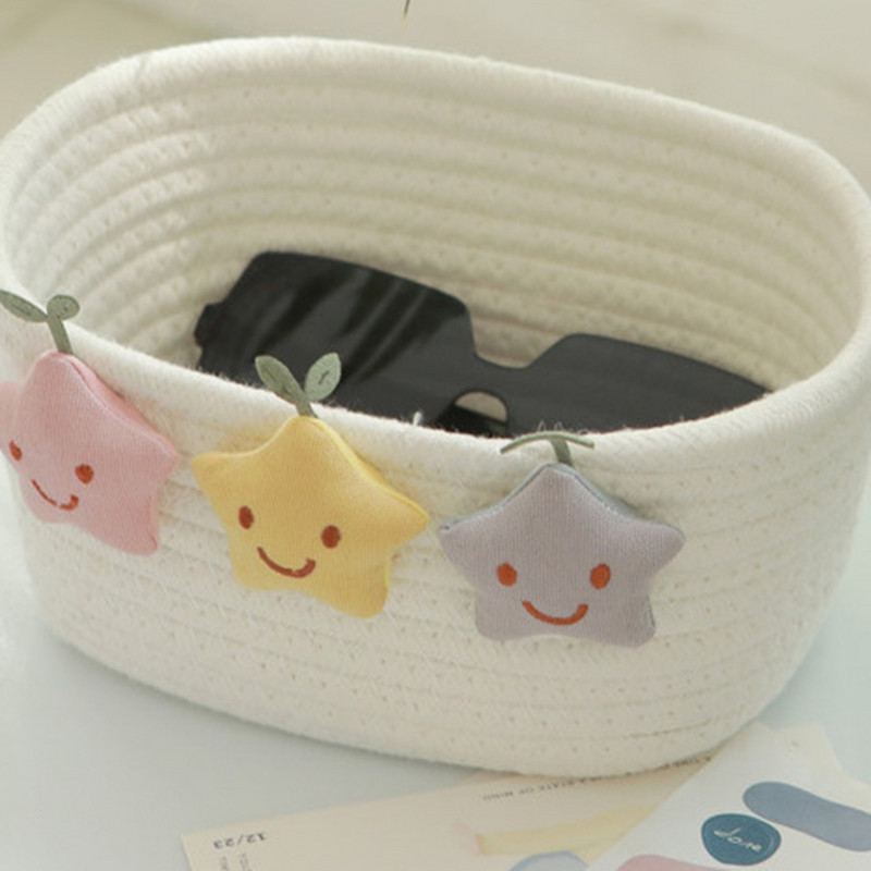 Daugiafunkcinis Star Desktop Mažas krepšelis Virvelė Krepšeliai Vonios Drabužiai Darželio Žaislai Kūdikiams Vaikams Medvilninės austinės krepšelių dėžės
