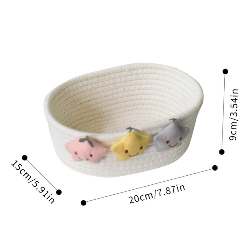 Daugiafunkcinis Star Desktop Mažas krepšelis Virvelė Krepšeliai Vonios Drabužiai Darželio Žaislai Kūdikiams Vaikams Medvilninės austinės krepšelių dėžės