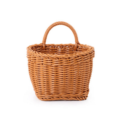 Jauna ziedu virtuve ar rokām austs dārzeņu augļu grozs piekarināms pie sienas organizators glabāšanas grozi dažādi piederumi