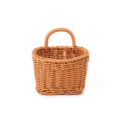 Jauna ziedu virtuve ar rokām austs dārzeņu augļu grozs piekarināms pie sienas organizators glabāšanas grozi dažādi piederumi