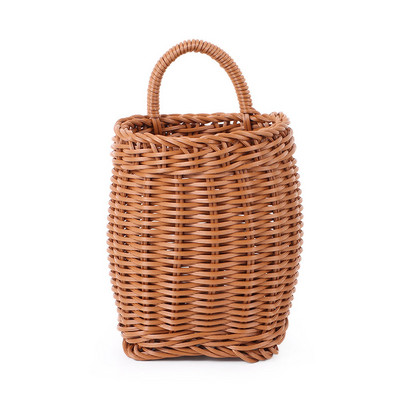 Jauna ziedu virtuve ar rokām austs dārzeņu augļu grozs piekarināms pie sienas organizators glabāšanas grozi dažādi piederumi