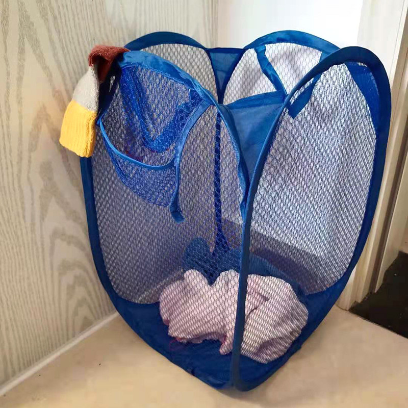 Összehajtható ruhatároló kosarak Hálós mosás Piszkos ruhák Mosókosár Hordozható egyéb cikkek Szervező Játékkonténer Tárolódoboz