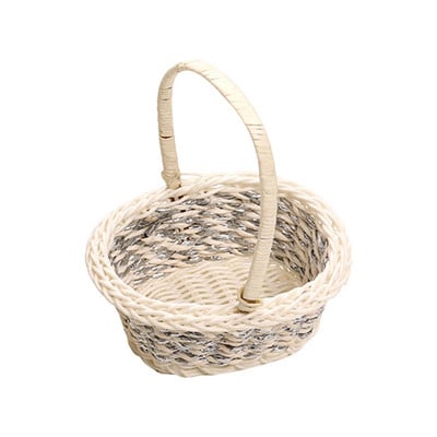 Rattan szőtt tárolókosár fogantyúval Műanyag hordkosarak otthoni konyhai tárolókonténerhez esküvői parti ajándék