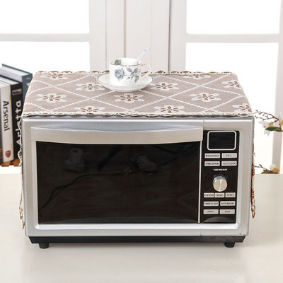 Mikroviļņu krāsns pārsegi žakarda dekoratīvie putekļu necaurlaidīgie vāki virtuves eļļas necaurlaidīgi daudzfunkcionāli ledusskapja skapja aizsargi