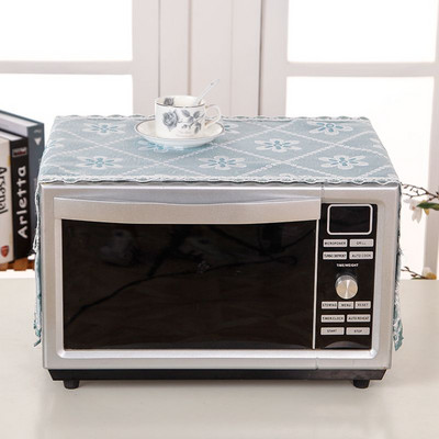 Mikroviļņu krāsns pārsegi žakarda dekoratīvie putekļu necaurlaidīgie vāki virtuves eļļas necaurlaidīgi daudzfunkcionāli ledusskapja skapja aizsargi