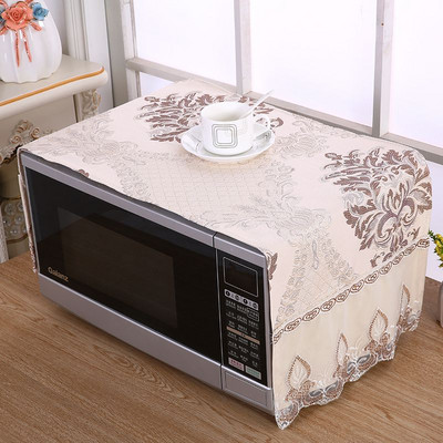Mikroviļņu krāsns pārsegi žakarda dekoratīvie putekļu necaurlaidīgie vāki virtuves eļļas necaurlaidīgi daudzfunkcionāli ledusskapja skapja aizsargi