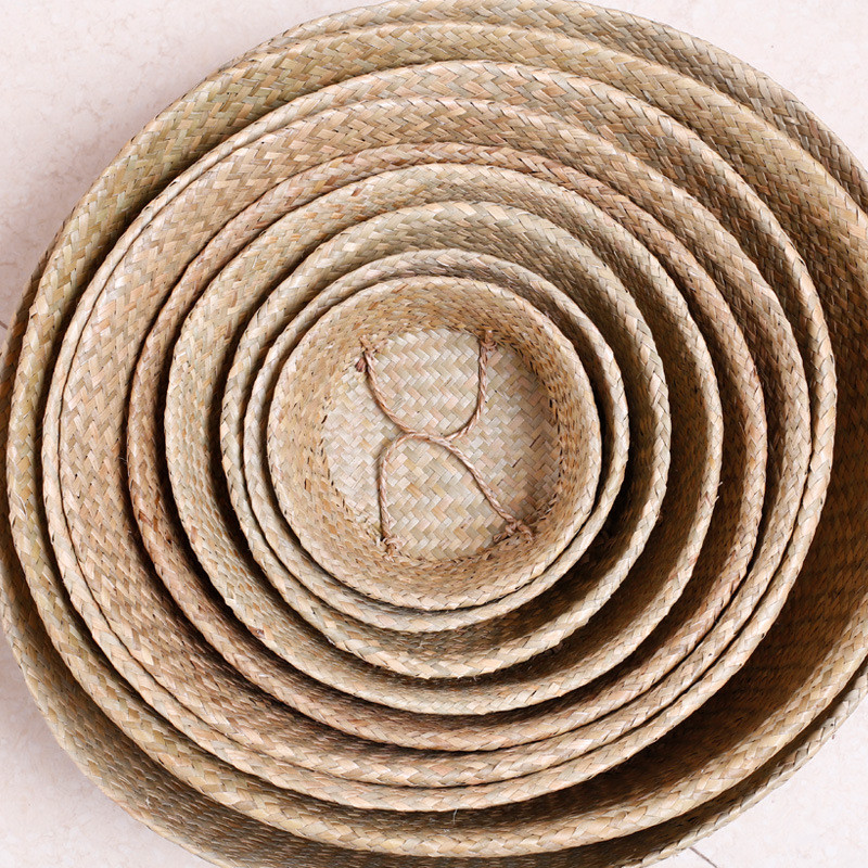 Πτυσσόμενο Φυσικό Φύκι, Πλεκτό Καλάθι Αποθήκευσης Γλαστράκι Κήπος Βάζο με Λουλούδια Κρεμαστό Καλάθι Πικ-νικ Καλάθι αποθήκευσης Καλάθι Διακόσμηση σπιτιού