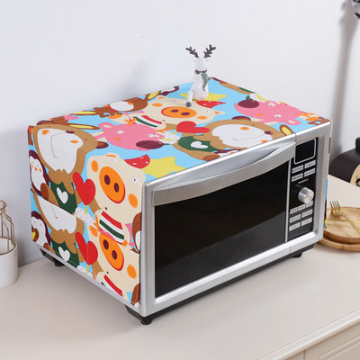 Mikroviļņu cepeškrāsns vāki ar uzglabāšanas maisiņu nosūcējs putekļu pārsegs Apdrukāts audums mašīnai mājas dekorēšanai virtuves piederumi 35*100cm/gab
