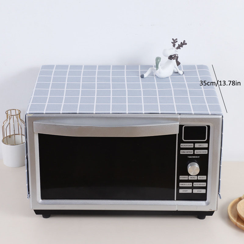 Mikroviļņu cepeškrāsns vāki ar uzglabāšanas maisiņu nosūcējs putekļu pārsegs Apdrukāts audums mašīnai mājas dekorēšanai virtuves piederumi 35*100cm/gab