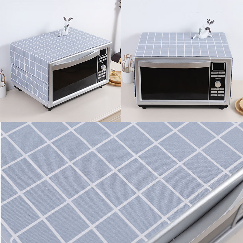 Mikroviļņu cepeškrāsns vāki ar uzglabāšanas maisiņu nosūcējs putekļu pārsegs Apdrukāts audums mašīnai mājas dekorēšanai virtuves piederumi 35*100cm/gab