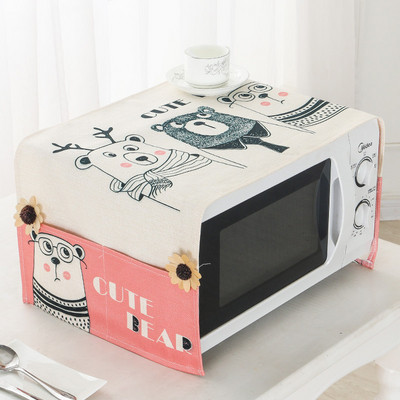 Ziemeļvalstu mikroviļņu krāsns putekļu pārsegs bronzējošs mikroviļņu pārklājuma audums, ūdensizturīgs, eļļas necaurlaidīgs, pretkarsts mājsaimniecības putekļu pārsegs mājas dekorēšanai