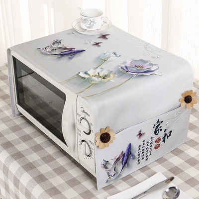 Ziemeļvalstu mikroviļņu krāsns putekļu pārsegs bronzējošs mikroviļņu pārklājuma audums, ūdensizturīgs, eļļas necaurlaidīgs, pretkarsts mājsaimniecības putekļu pārsegs mājas dekorēšanai