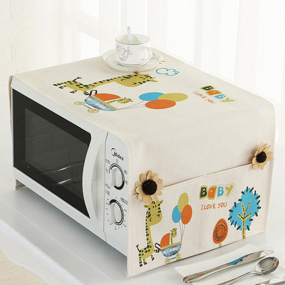 Ziemeļvalstu mikroviļņu krāsns putekļu pārsegs bronzējošs mikroviļņu pārklājuma audums, ūdensizturīgs, eļļas necaurlaidīgs, pretkarsts mājsaimniecības putekļu pārsegs mājas dekorēšanai