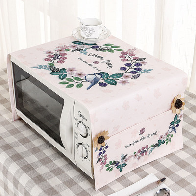 Ziemeļvalstu mikroviļņu krāsns putekļu pārsegs bronzējošs mikroviļņu pārklājuma audums, ūdensizturīgs, eļļas necaurlaidīgs, pretkarsts mājsaimniecības putekļu pārsegs mājas dekorēšanai