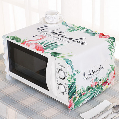 Ziemeļvalstu mikroviļņu krāsns putekļu pārsegs bronzējošs mikroviļņu pārklājuma audums, ūdensizturīgs, eļļas necaurlaidīgs, pretkarsts mājsaimniecības putekļu pārsegs mājas dekorēšanai