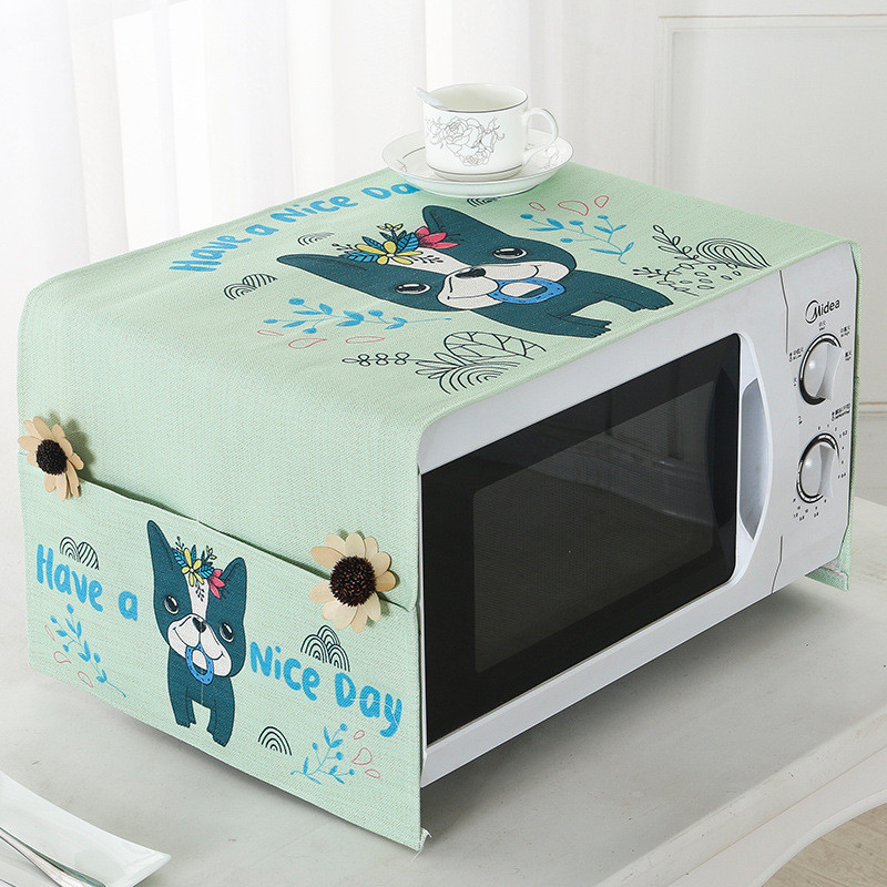 Ziemeļvalstu mikroviļņu krāsns putekļu pārsegs bronzējošs mikroviļņu pārklājuma audums, ūdensizturīgs, eļļas necaurlaidīgs, pretkarsts mājsaimniecības putekļu pārsegs mājas dekorēšanai