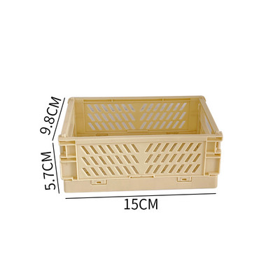 5 spalvų tvarkymas laikymo krepšelių dėklas Sulankstomas studento stalinis krepšelis, lipni juosta Kanceliarinės prekės Plastikinė sulankstoma talpyklos laikymo dėžutė