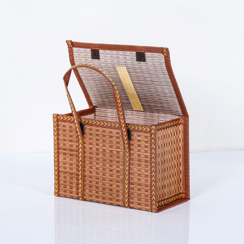 Krepšelis Krepšeliai Sandėliavimas Pikniko organizavimas Pinti velykiniai kiaušiniai Įvairūs vaisiai šiaudų duona Bambuko rotango laikiklis Vintage sulankstomas