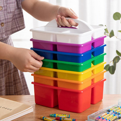 Многофункционална подреждаща се кошница за съхранение Пластмасова практична индивидуална решетъчна тава за съхранение за деца