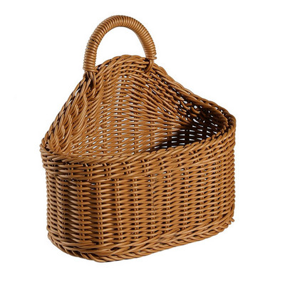 Käsitsi valmistatud kootud rippkorv Multifunktsionaalne naturaalne õlgedest muru vesiseinakorv Koduaia sein Kodukaunistus Pulmad