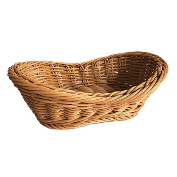 Ръчно изработена плетена кошница за хляб Ратанова храна Плодова тава за десерт Кошница за съхранение Зеленчукова табла за закуска Кухненски органайзер