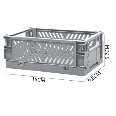 Radošas salokāmas glabāšanas kastes Studentu galddatoriem saliekamās kastes organizators Lentes Kancelejas preces Kosmētikas plaukts Saliekams uzglabāšanas grozs