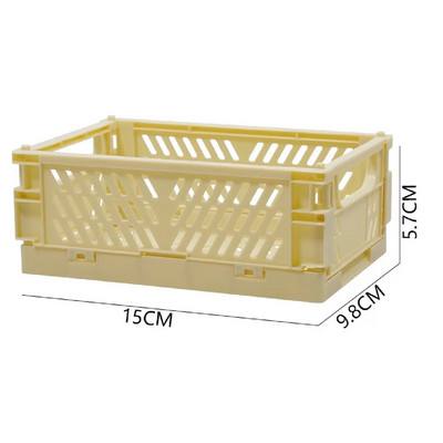 Radošas salokāmas glabāšanas kastes Studentu galddatoriem saliekamās kastes organizators Lentes Kancelejas preces Kosmētikas plaukts Saliekams uzglabāšanas grozs