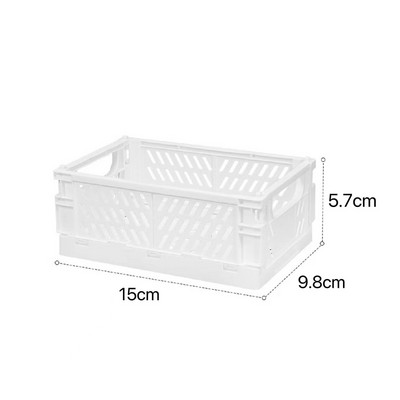 Radošas salokāmas glabāšanas kastes Studentu galddatoriem saliekamās kastes organizators Lentes Kancelejas preces Kosmētikas plaukts Saliekams uzglabāšanas grozs