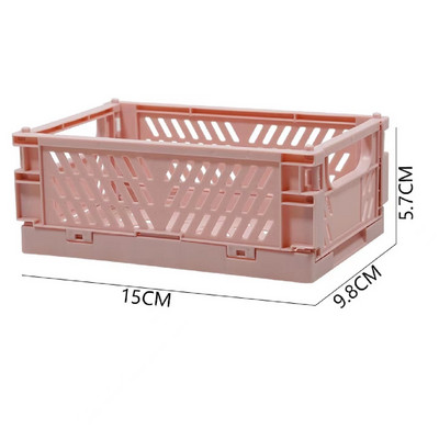 Radošas salokāmas glabāšanas kastes Studentu galddatoriem saliekamās kastes organizators Lentes Kancelejas preces Kosmētikas plaukts Saliekams uzglabāšanas grozs