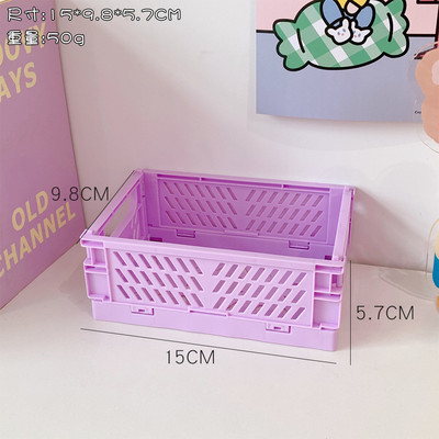 Radošas salokāmas glabāšanas kastes Studentu galddatoriem saliekamās kastes organizators Lentes Kancelejas preces Kosmētikas plaukts Saliekams uzglabāšanas grozs