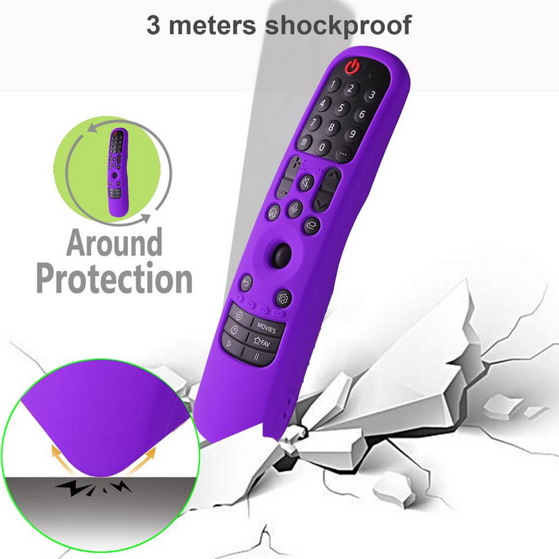 LGMR21GA / MR21GC Smart TV távirányító védőtokhoz Ütésálló, tartós szilikon burkolat, ejtésálló héj