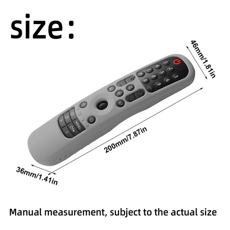 LGMR21GA / MR21GC Smart TV távirányító védőtokhoz Ütésálló, tartós szilikon burkolat, ejtésálló héj