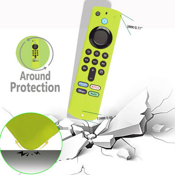 Fire TV Stick 4k Max Smart TV Τηλεχειριστήριο σιλικόνης Αντικραδασμικές θήκες αντικατάστασης Remote Skin Shell with Lanyard