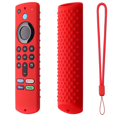 Fire TV Stick 4k Max Smart TV távirányító szilikon ütésálló cseretokok ütésálló távirányító bőrpánttal