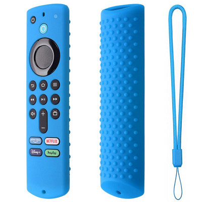 Fire TV Stick 4k Max Smart TV távirányító szilikon ütésálló cseretokok ütésálló távirányító bőrpánttal