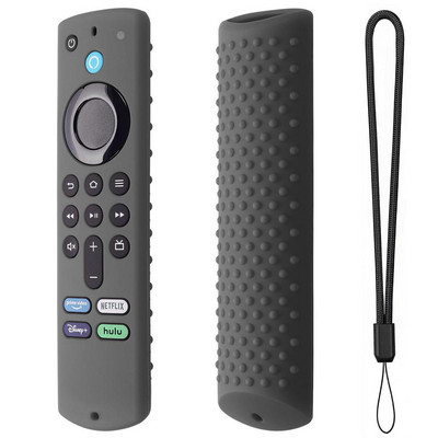 Fire TV Stick 4k Max Smart TV távirányító szilikon ütésálló cseretokok ütésálló távirányító bőrpánttal