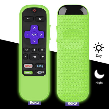 Защитен калъф за TCL Roku TV Steaming Stick 3600R Remote, силиконов капак, устойчив на удар кожа на дистанционното управление, Anti Slip Univer